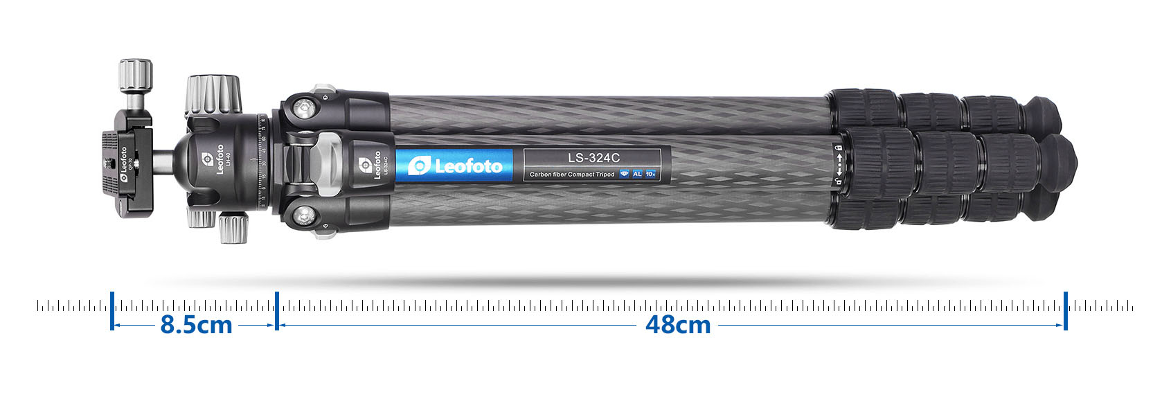 Leofoto Ranger LS-324C Carbon-Stativ mit Kugelkopf LH-40