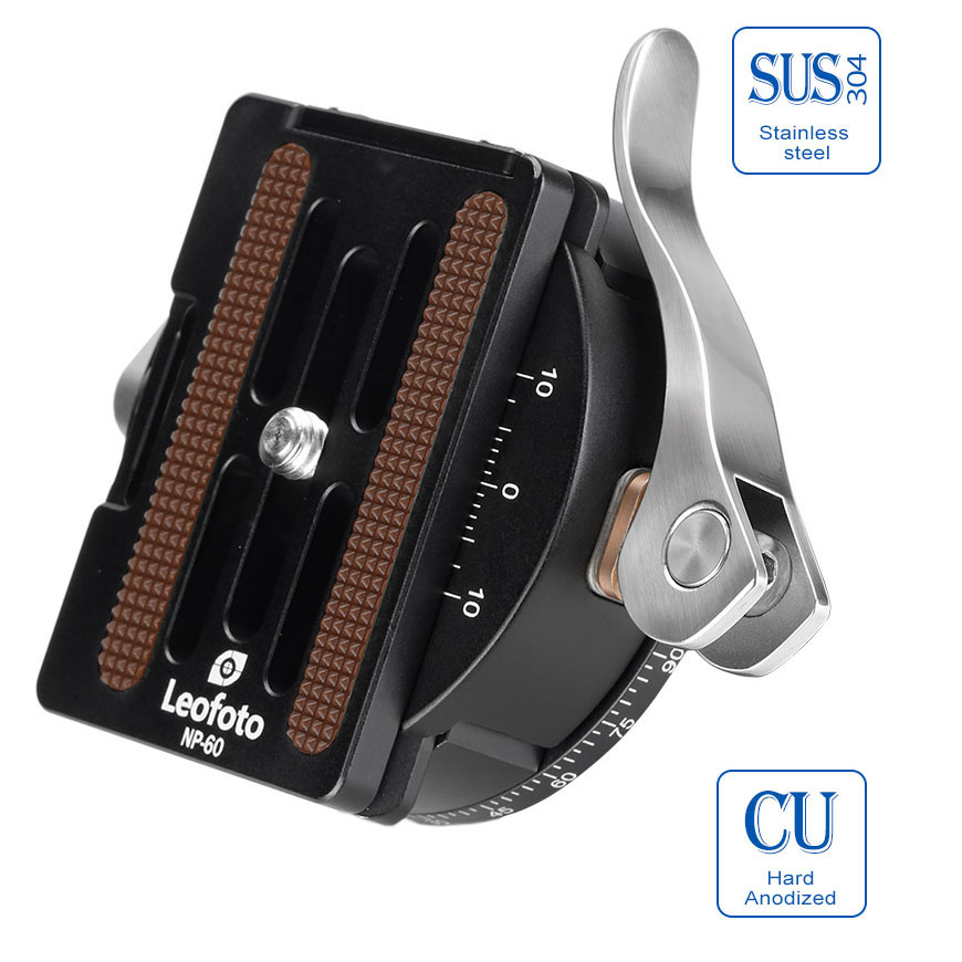 Leofoto PCL-60 attacco rapido panoramico con piastra a sgancio rapido