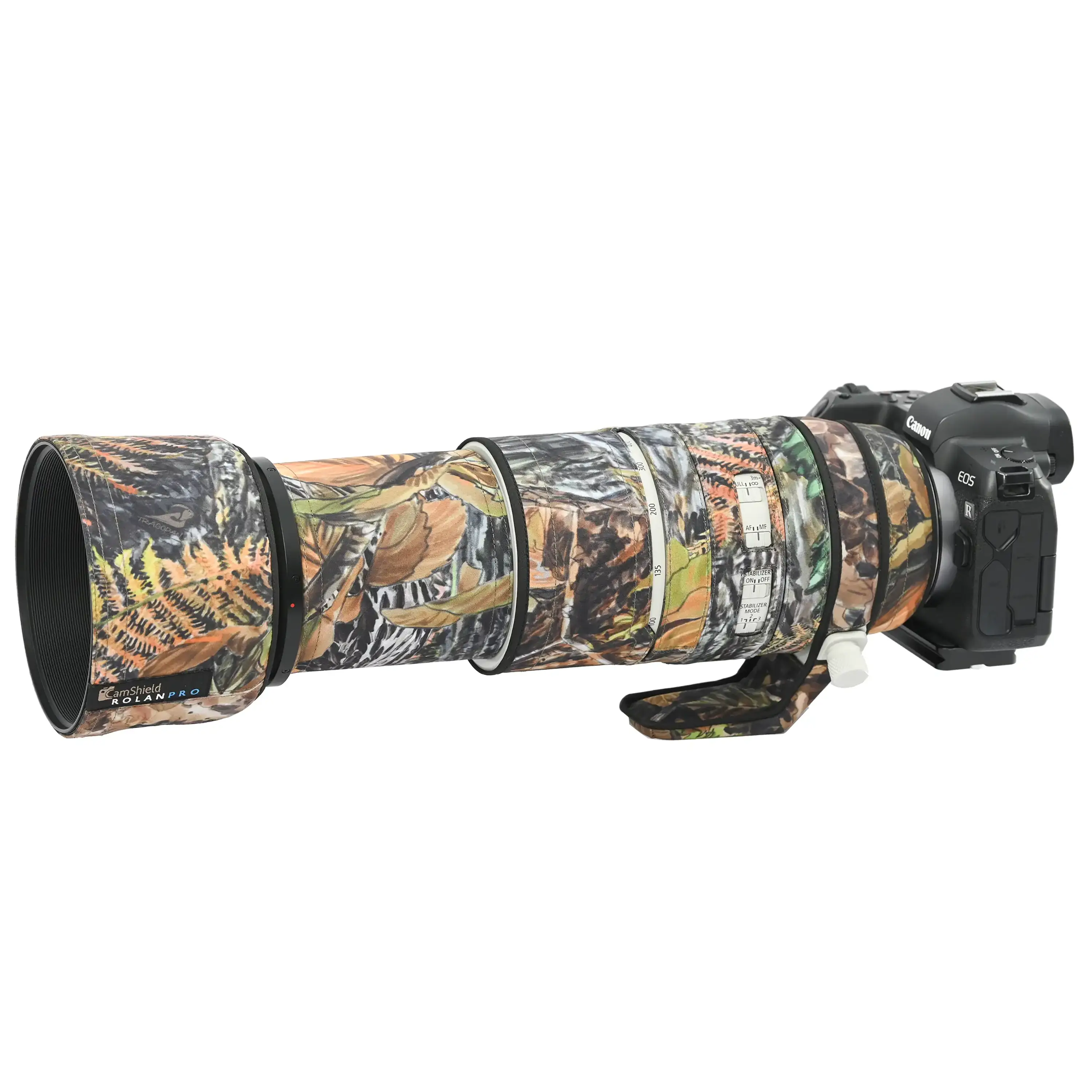 ROLANPRO Objektivschutz für Canon RF 100-500mm f/4.5 - 7.1 L IS USM Tarnfarben & Waterproof
