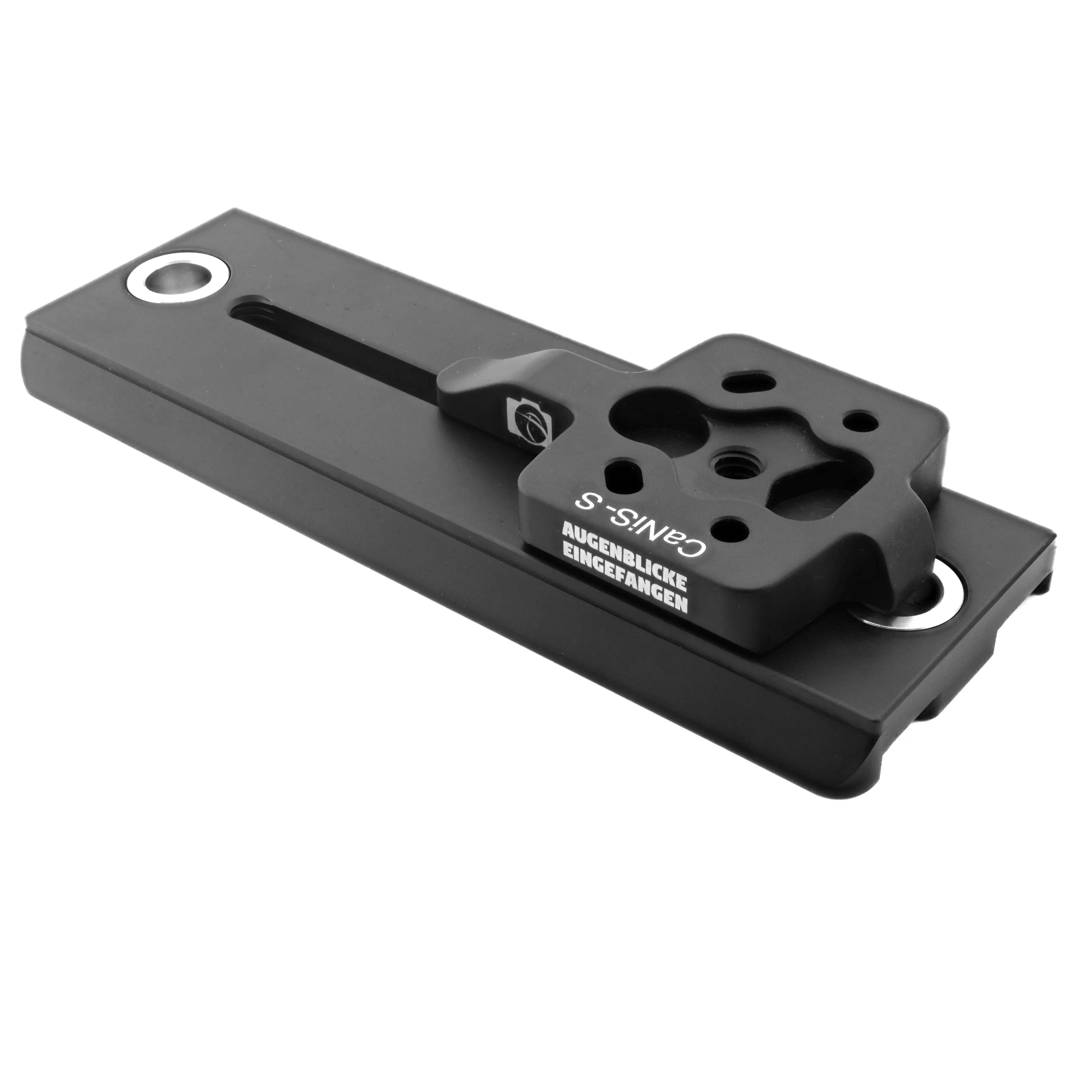 Modularer Objektiv-Ersatzfuß (Flach) CaNiS-S 140 für Nikon-Canon-Sony-Sigma-Objektive - Videoplatte VP-140 (140 mm) 2 x QD - Objektiv-Platte: Videoplatte VP-140 (140 mm) 2 x QD | Objektiv-Sockel: Canon / Nikon / Sony / Sigma (flach)