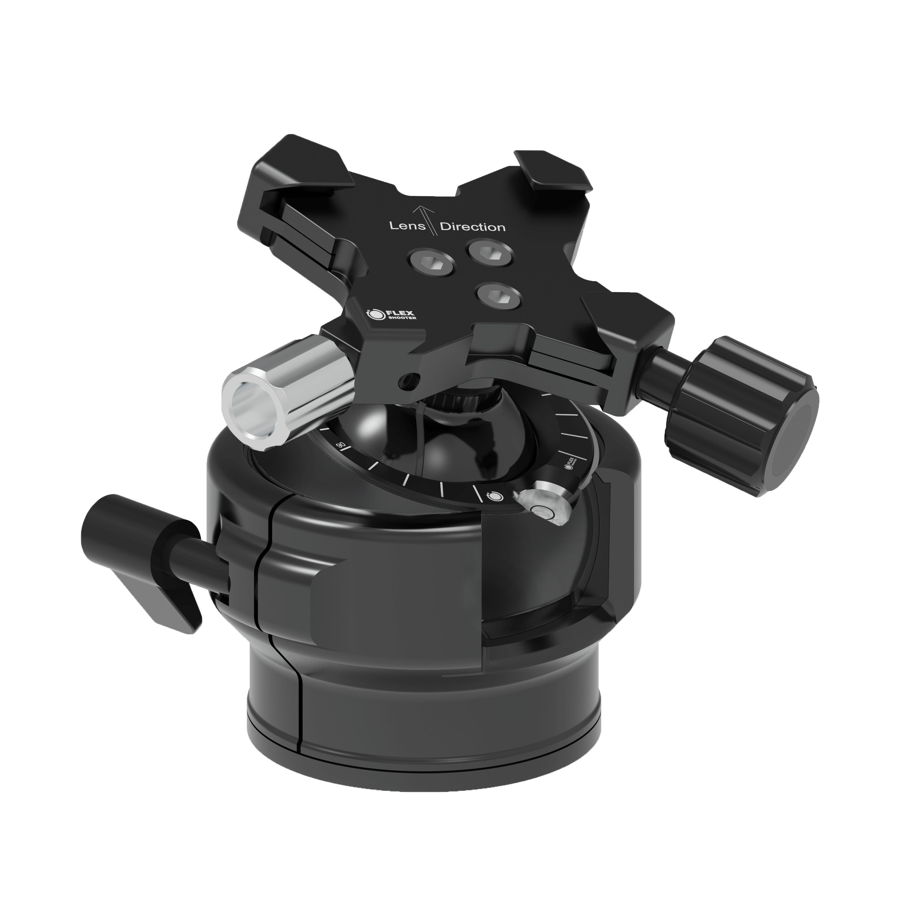 Flexshooter Pro (Black Edition) Multi-Stativkopf/Teleneiger mit Schraubklemme schwarz eloxiert schwarz eloxiert - Schraubklemme