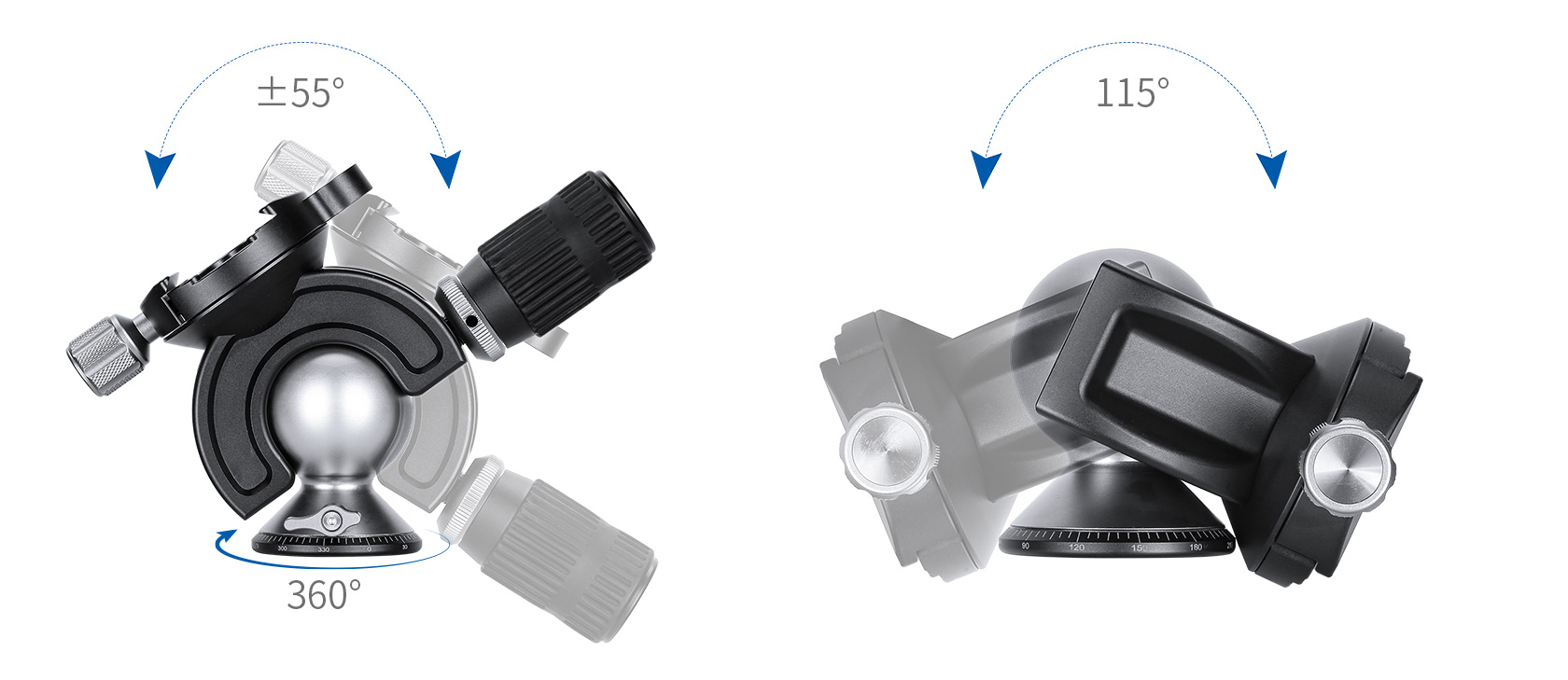 Leofoto MH-60 testa a sfera con base panoramica