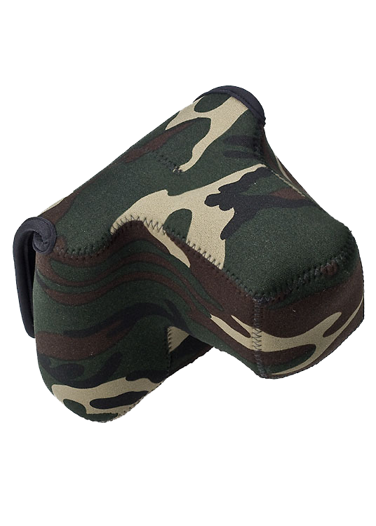 LensCoat Kameratasche BodyBag Pro mit Objektiv - Farbe:  Forest Green Camo LensCoat
