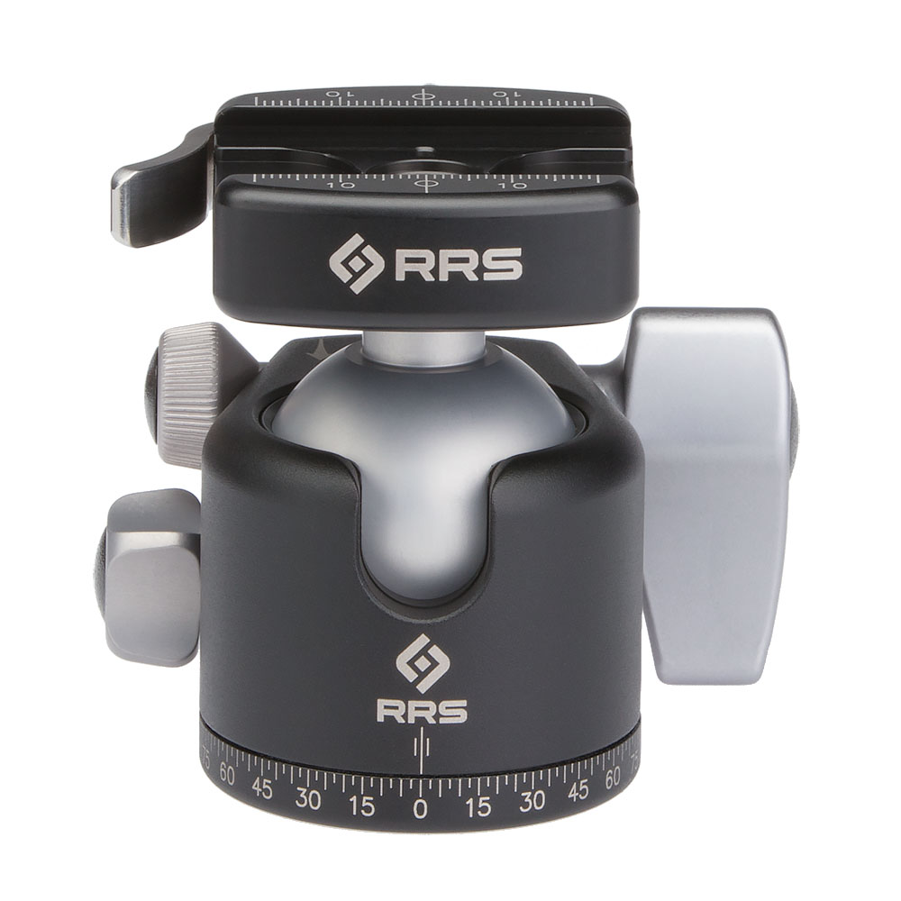 Really Right Stuff BH-40 LR medium ball head with compact B2-40 LR lever quick-release clamp  - RRS clamp/platform: with B2-40 LR lever release clamp