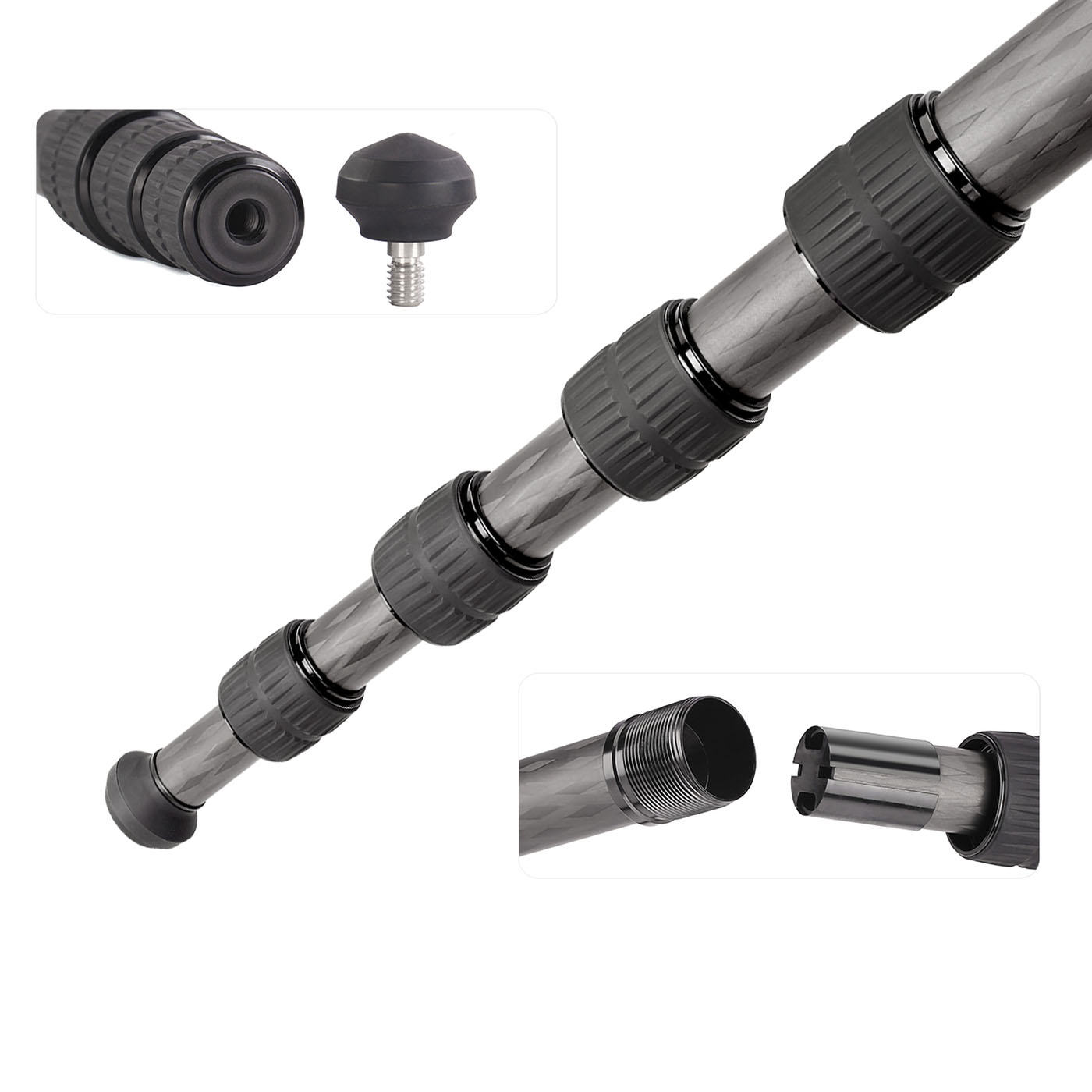 Leofoto MP-365C monopié de carbono