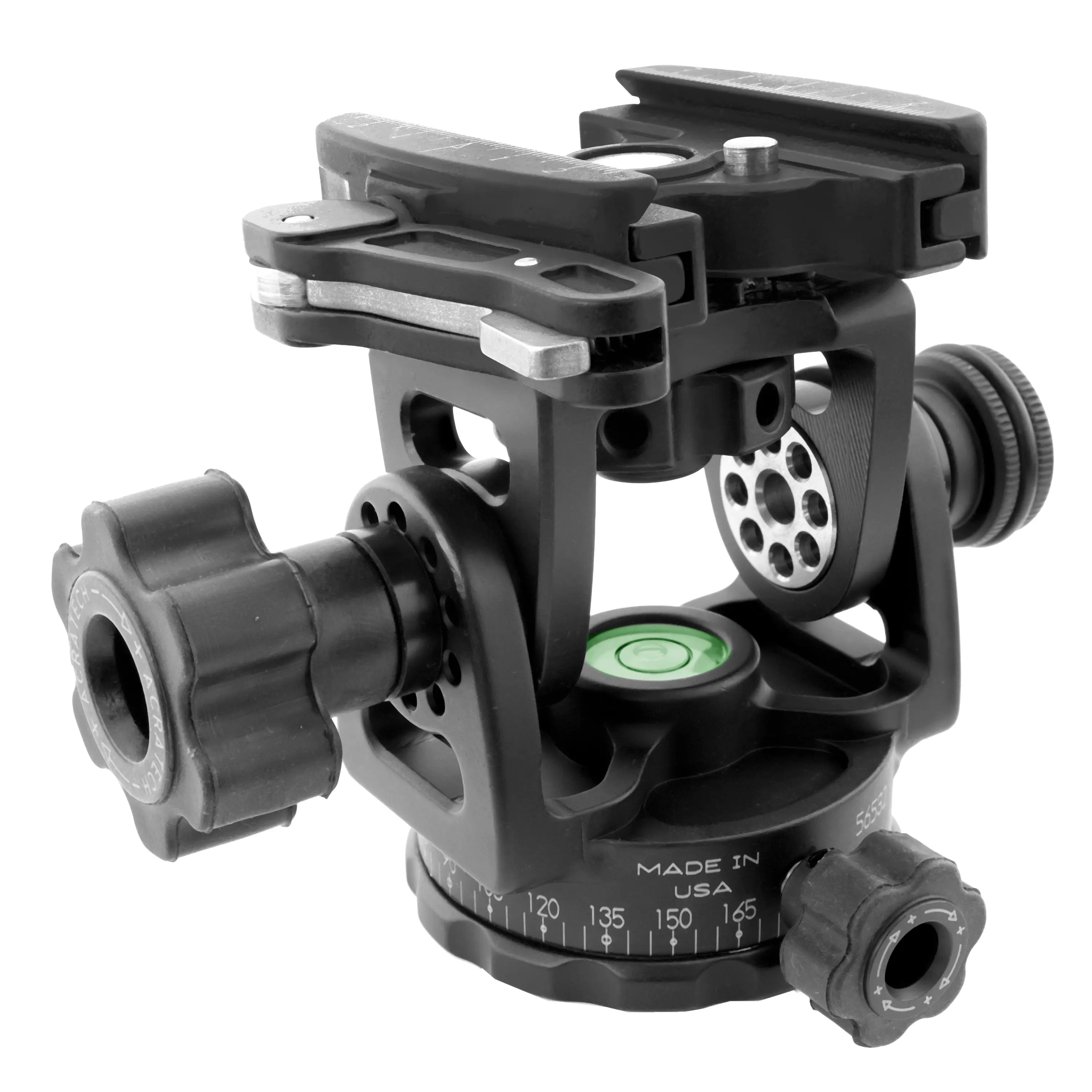 Acratech 1162 Long Lens Head avec pince à levier (tête à 2 axes pour téléobjectifs)