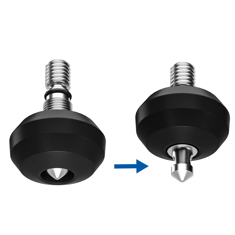 Leofoto TFV combinazione piedino in gomma/punta in acciaio inox (set da 3)