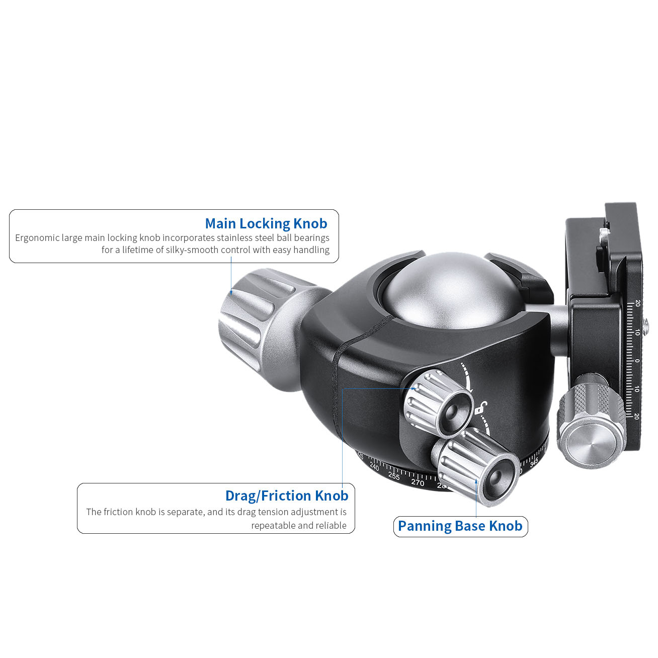 Trípode de carbono Leofoto LQ-365C + rótula de bola LH-47 - Serie Mr. Q