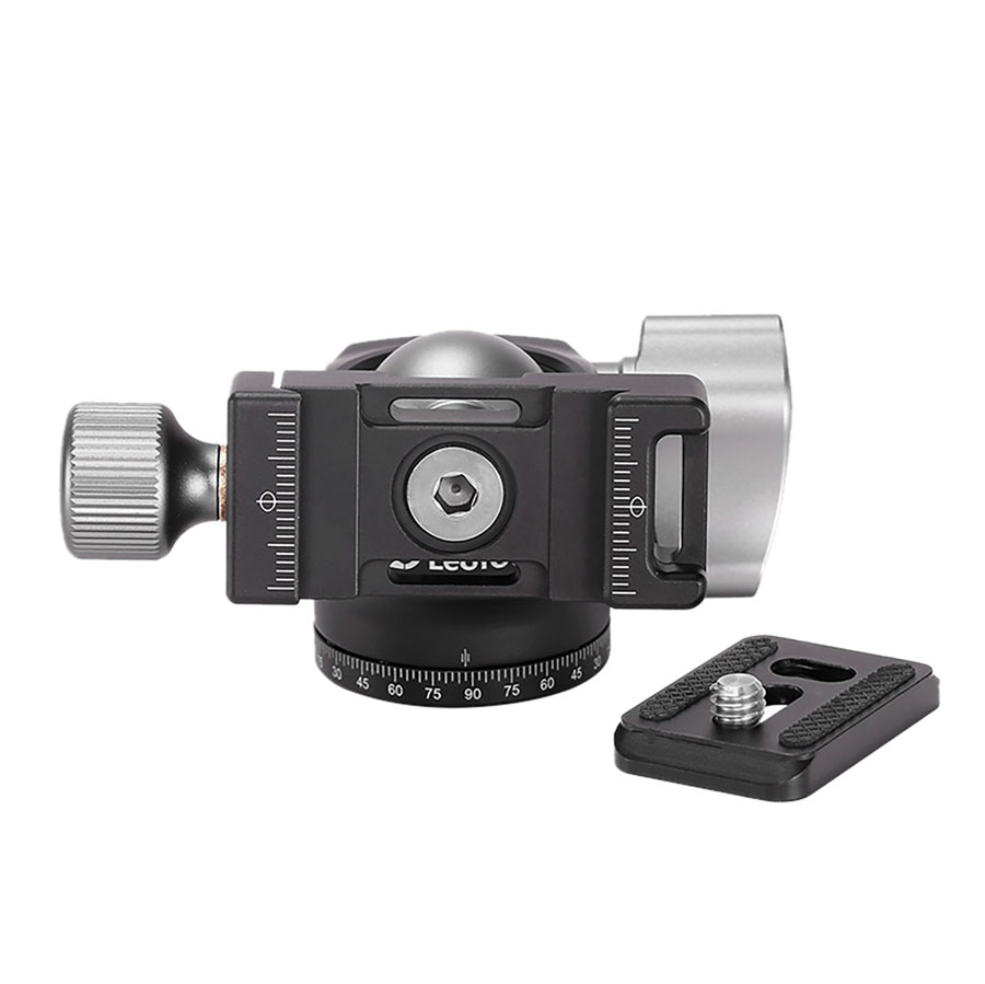 Rótula de bola Leofoto LH-25 con placa de cámara PU-25