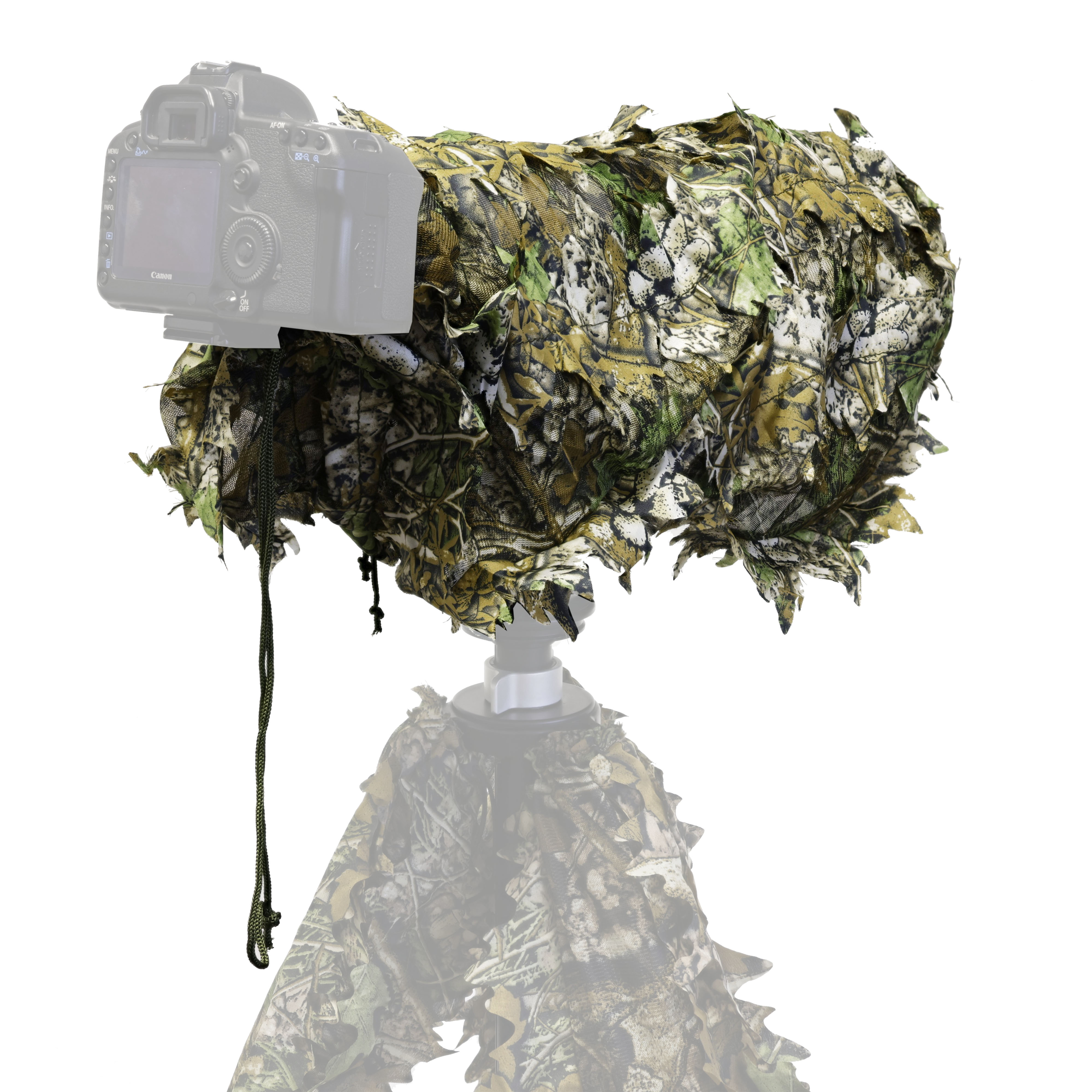 Manchon XL de camouflage 3D Tragopan - camouflage pour combinaison appareil photo-téléobjectif