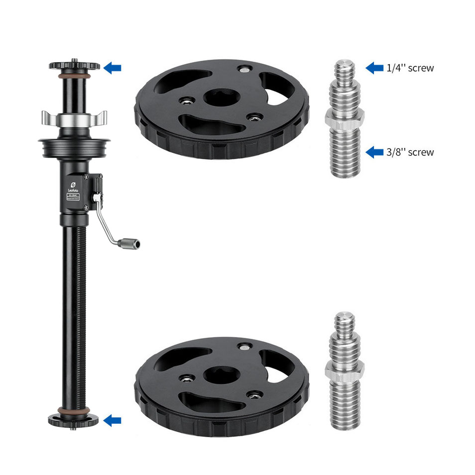 Leofoto GC-404C Kurbel -Mittelsäule (auswechselbar mit 100 mm Stativplattform)