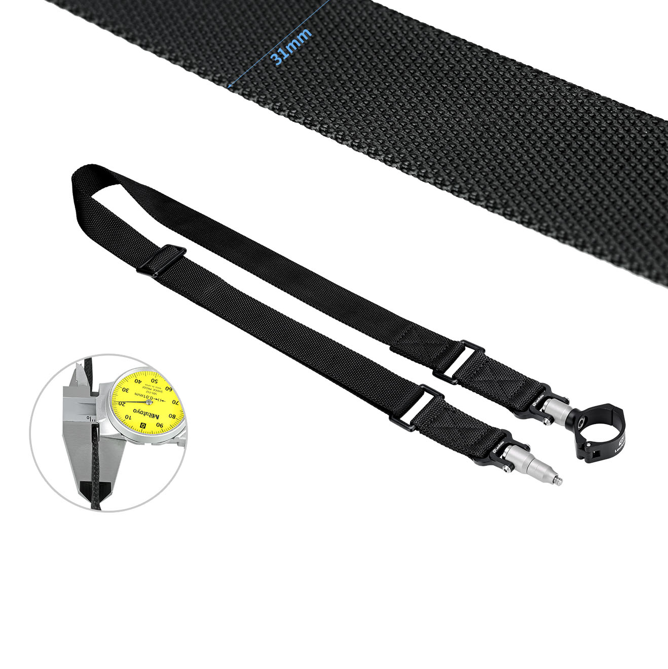 Leofoto Stativtragegurt LS für 1/4" UNC-Gewinde und Stativschelle 32 mm - Stativbeindurchmesser: 32 mm