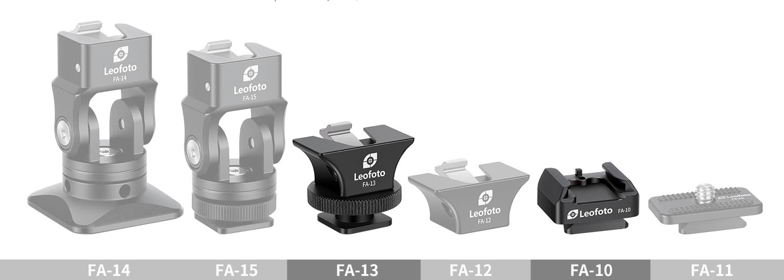 Leofoto FA-13 flash quick-release coupling + FA-10 plate