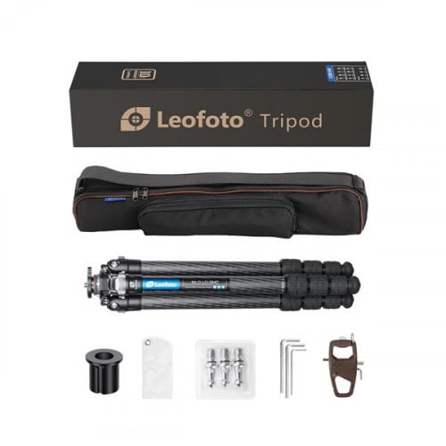 Treppiede in carbonio Leofoto LO-324C con colonna centrale livellabile