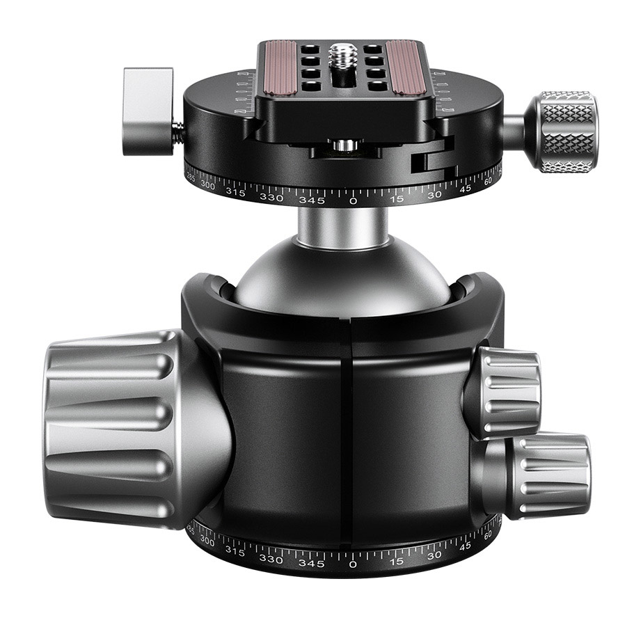 Leofoto LH-55R Kugelkopf mit Panorama-Klemme & NP-60 Kameraplatte