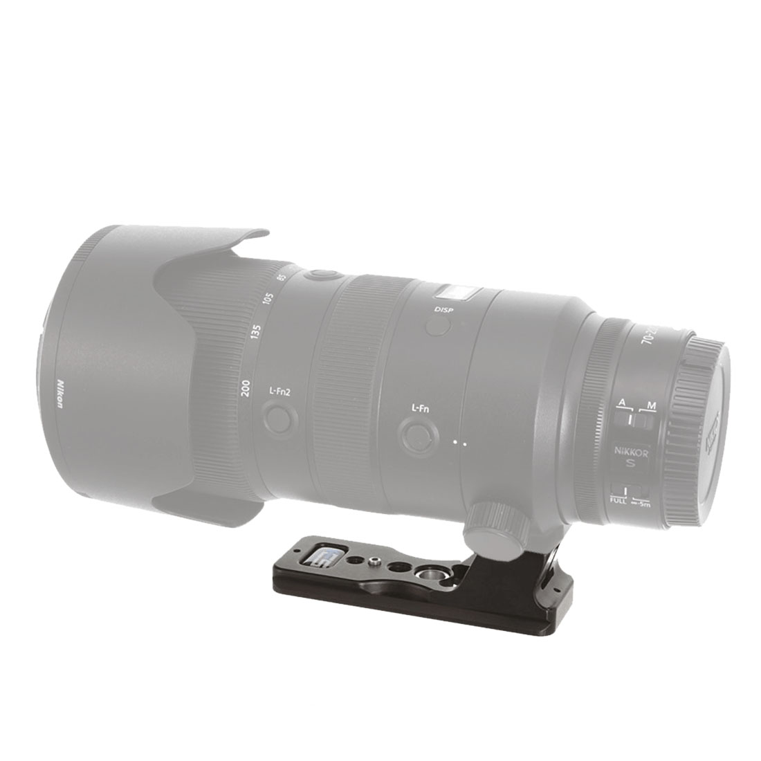 Piede sostitutivo per obiettivo Kirk LP-70 per Nikon Z 70–200 mm f/2.8 VR S e Z 100-400 f/4.5-5.6 VR S