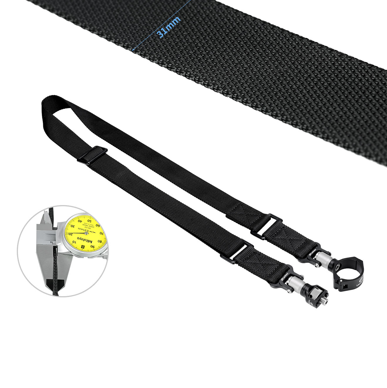 Leofoto Stativtragegurt LM für 3/8" UNC-Gewinde und Stativschelle 32 mm - Stativbeindurchmesser: 32 mm