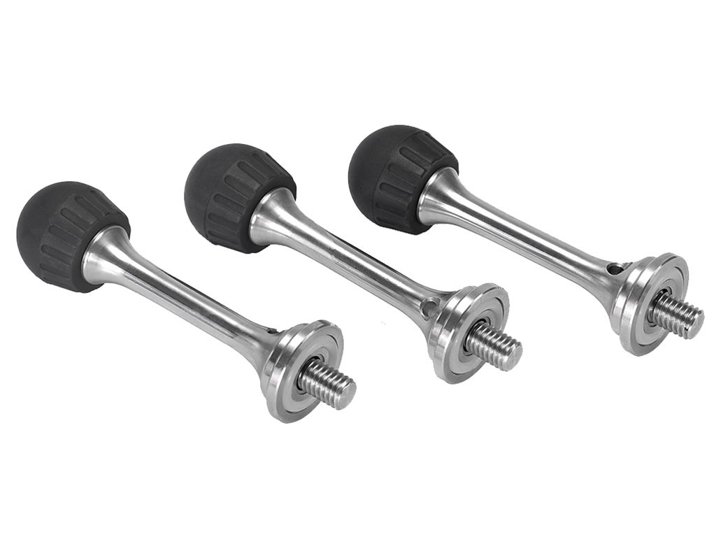 Leofoto TFS Edelstahlspikes mit Gummikappen (3er Set)