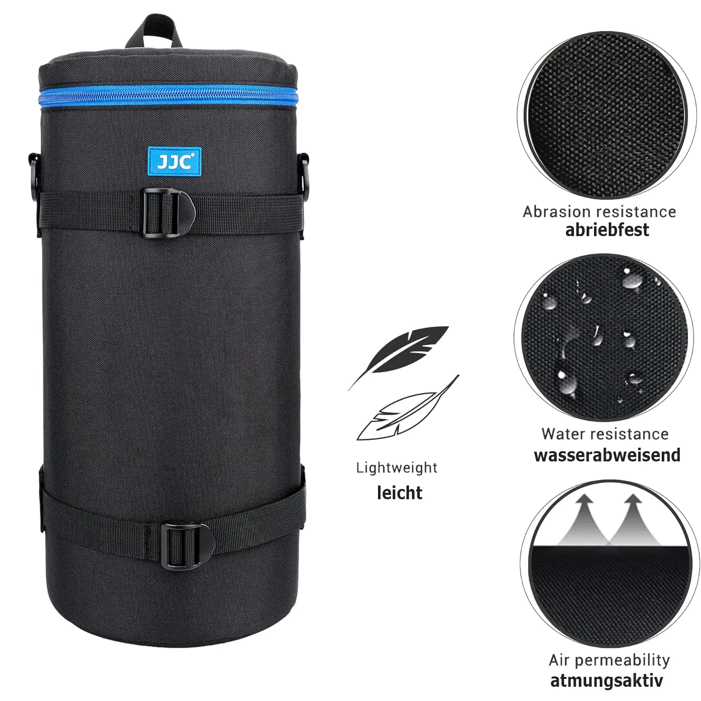 JJC DLP-8II Étui Deluxe pour objectif 140 x 370 mm