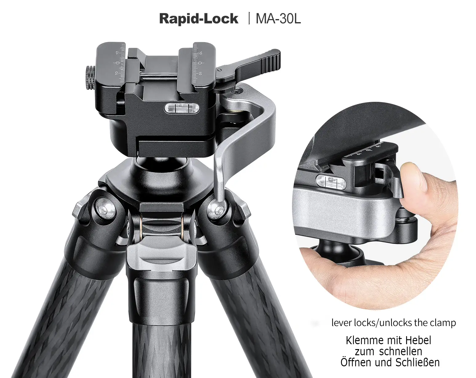 Leofoto SA-364CL carbon tripod with MA-30L mount