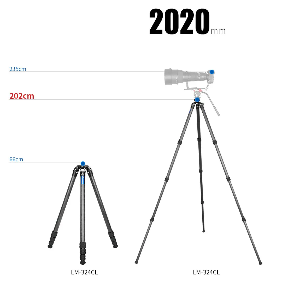 Leofoto LM-324CL Summit Karbon-Stativ
