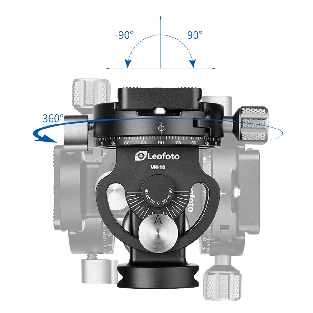 Leofoto VH-10 testa inclinabile monodirezionale per monopiedi