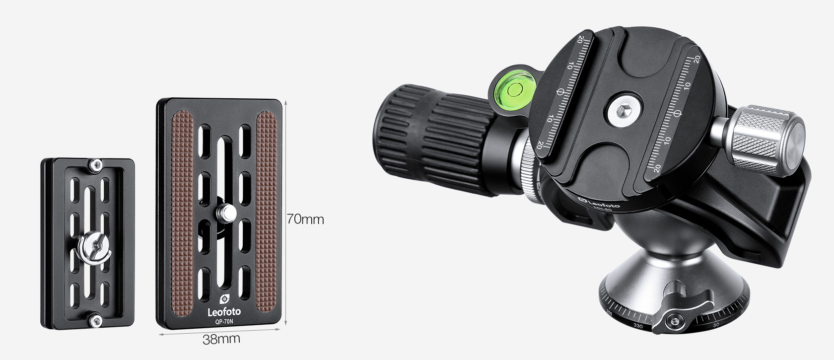 Rotule ball Leofoto MH-50 avec base panoramique