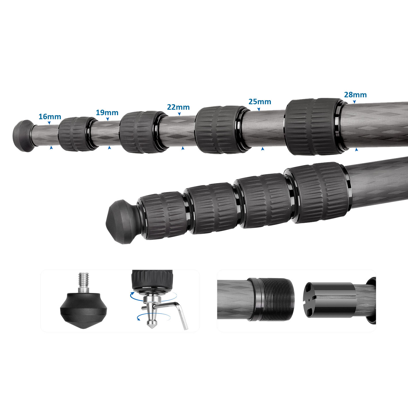 Leofoto Ranger LS-285C Karbon-Stativ mit Kugelkopf LH-36