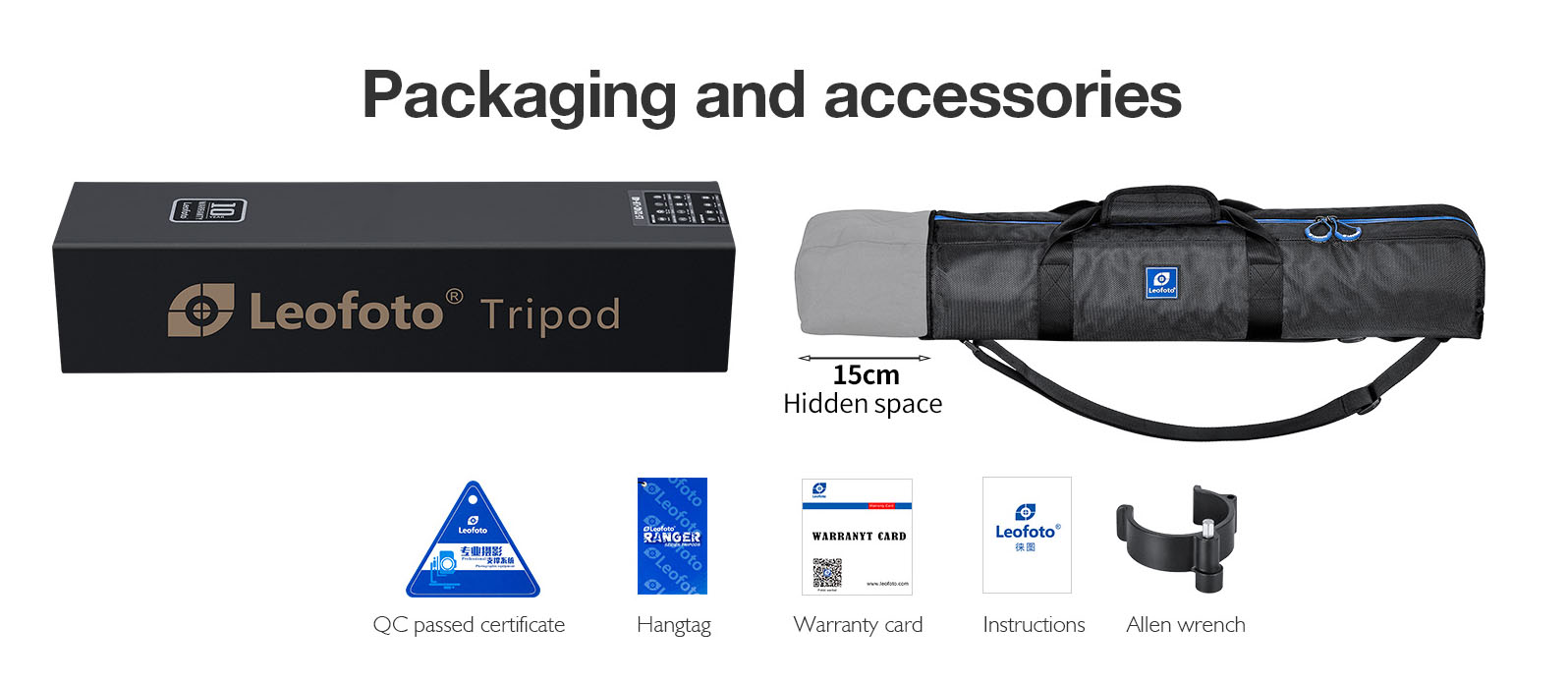 Leofoto LVM-324C Manba Karbon Stativ mit integrierter Nivellierung