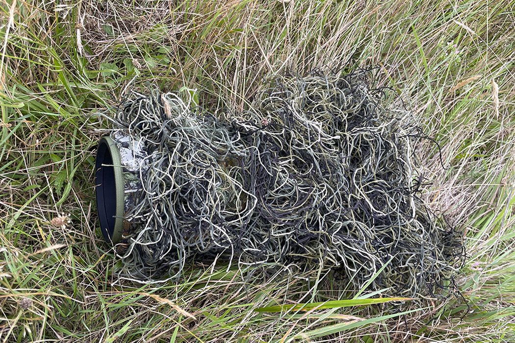 Tragopan Ghillie Khaki XL-Sleeve - Tarnung für Kamera-Tele-Objektiv-Kombination