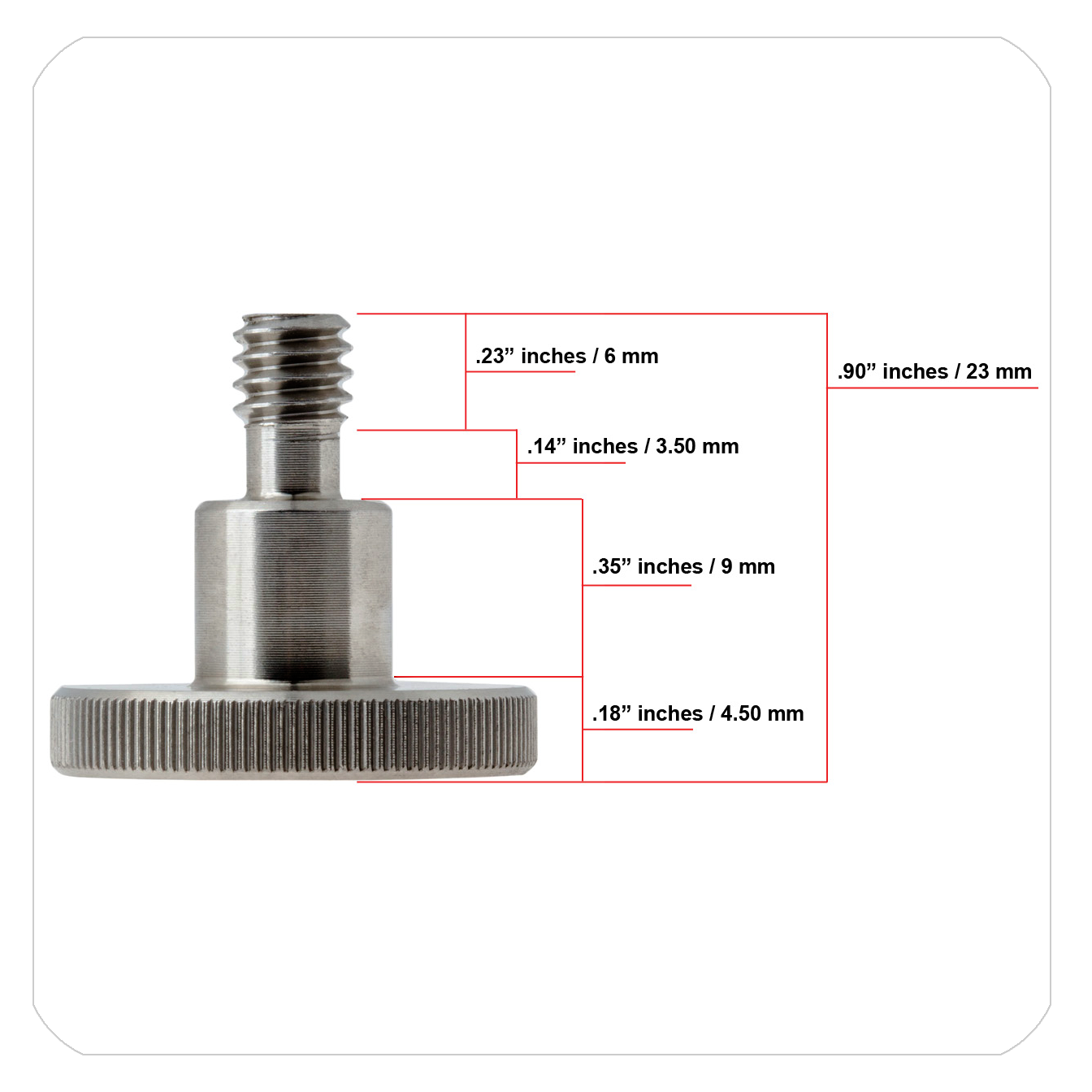Pro Media Gear ST Camera Plate Captive 1/4-" UNC Thumb Screw