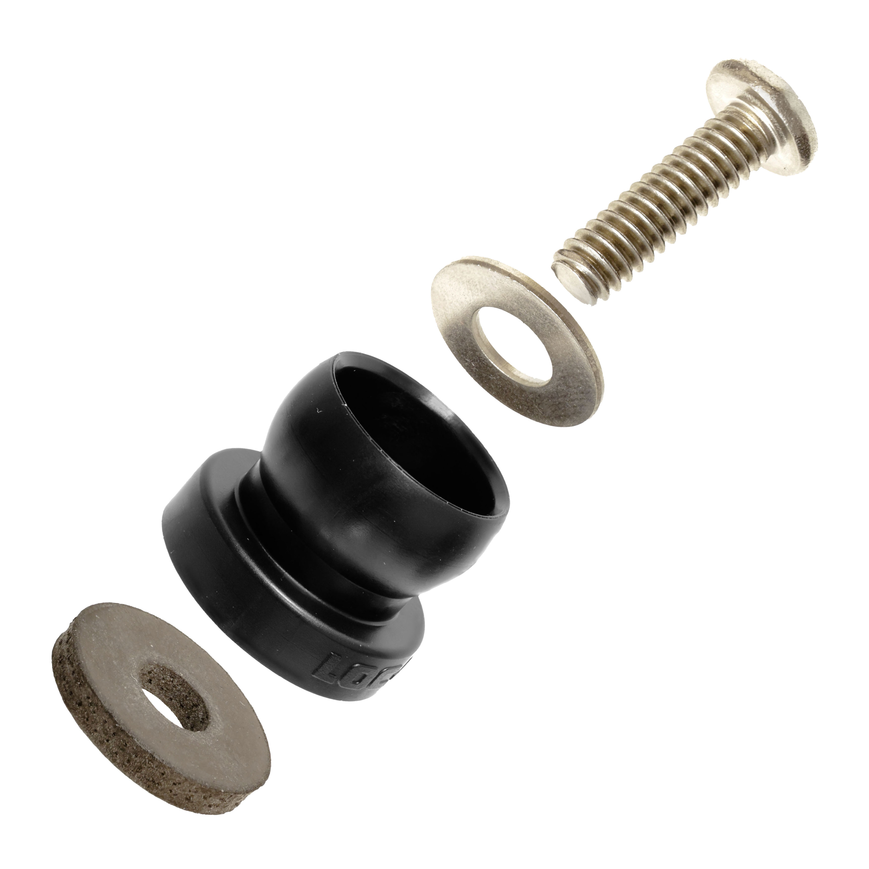 Wimberley LL-PP-204-T - Montura fija Loc-Line de 1/2" con orificio pasante de 1/4" y tornillo de acero inoxidable 1/4-20 x 7/8"