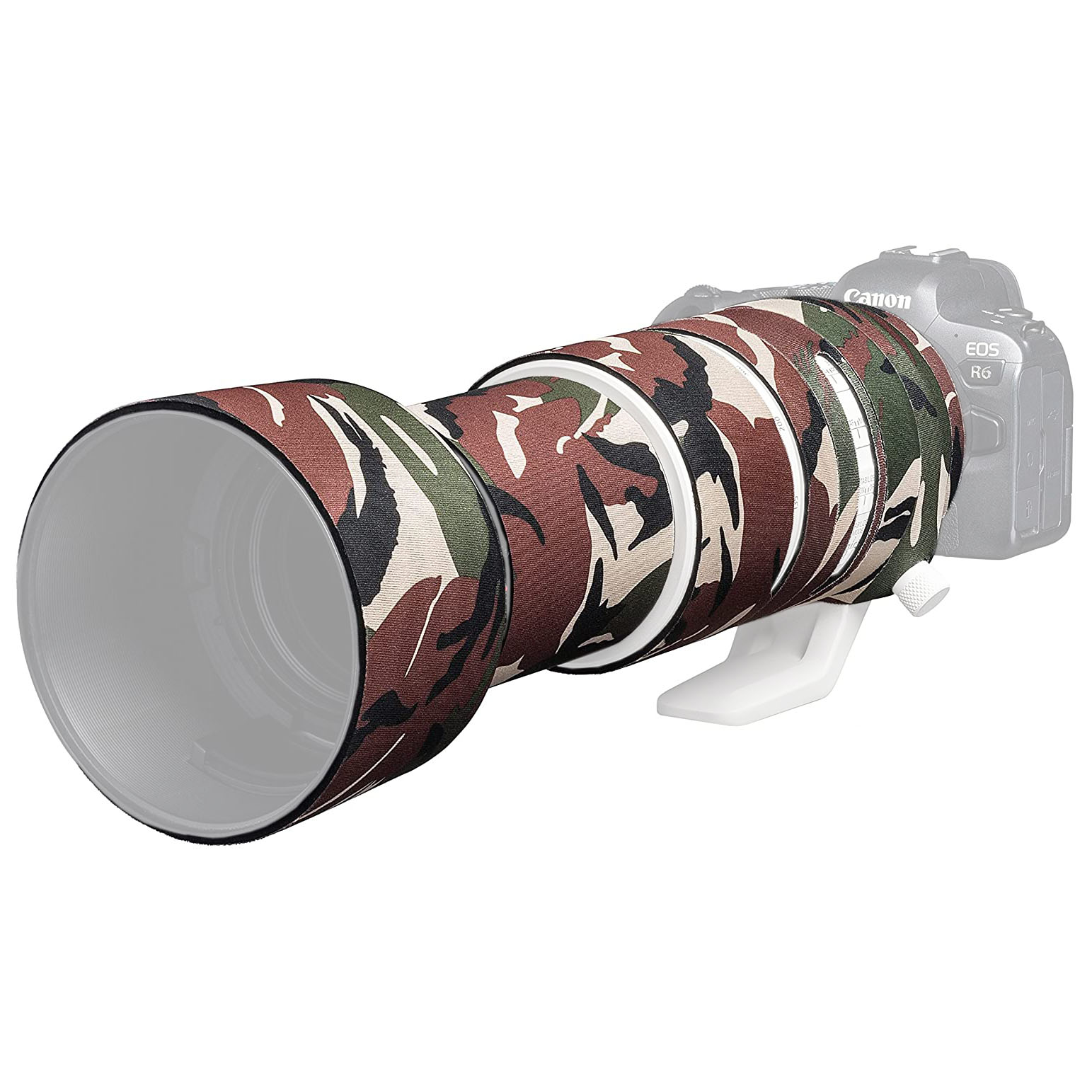 Easycover Objektivschutz Lens Oak für Canon RF 100-500mm F4.5-7.1L IS USM Grün Camouflage - Farbe: Grün Camouflage