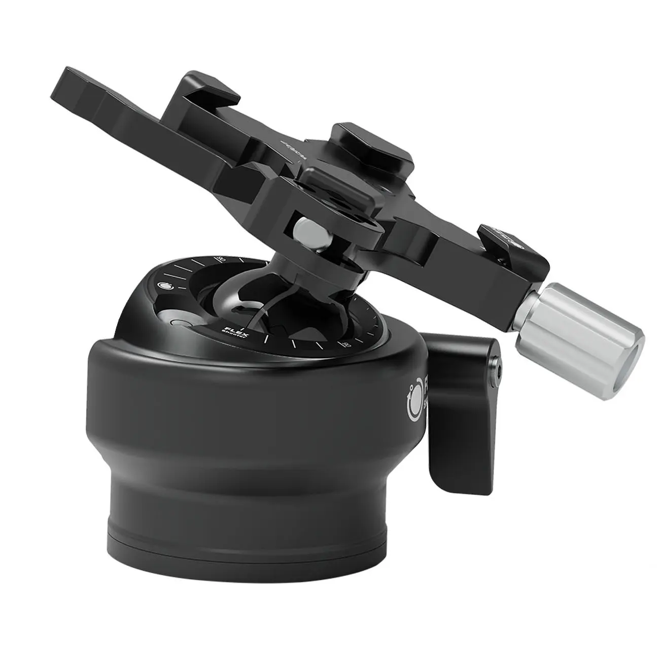 FLEXSHOOTER Mini Lever (Black Edition) mit Hebelklemme schwarz eloxiert  - Klemmtyp: Hebelklemmung | Kugelfarbe: schwarz eloxiert