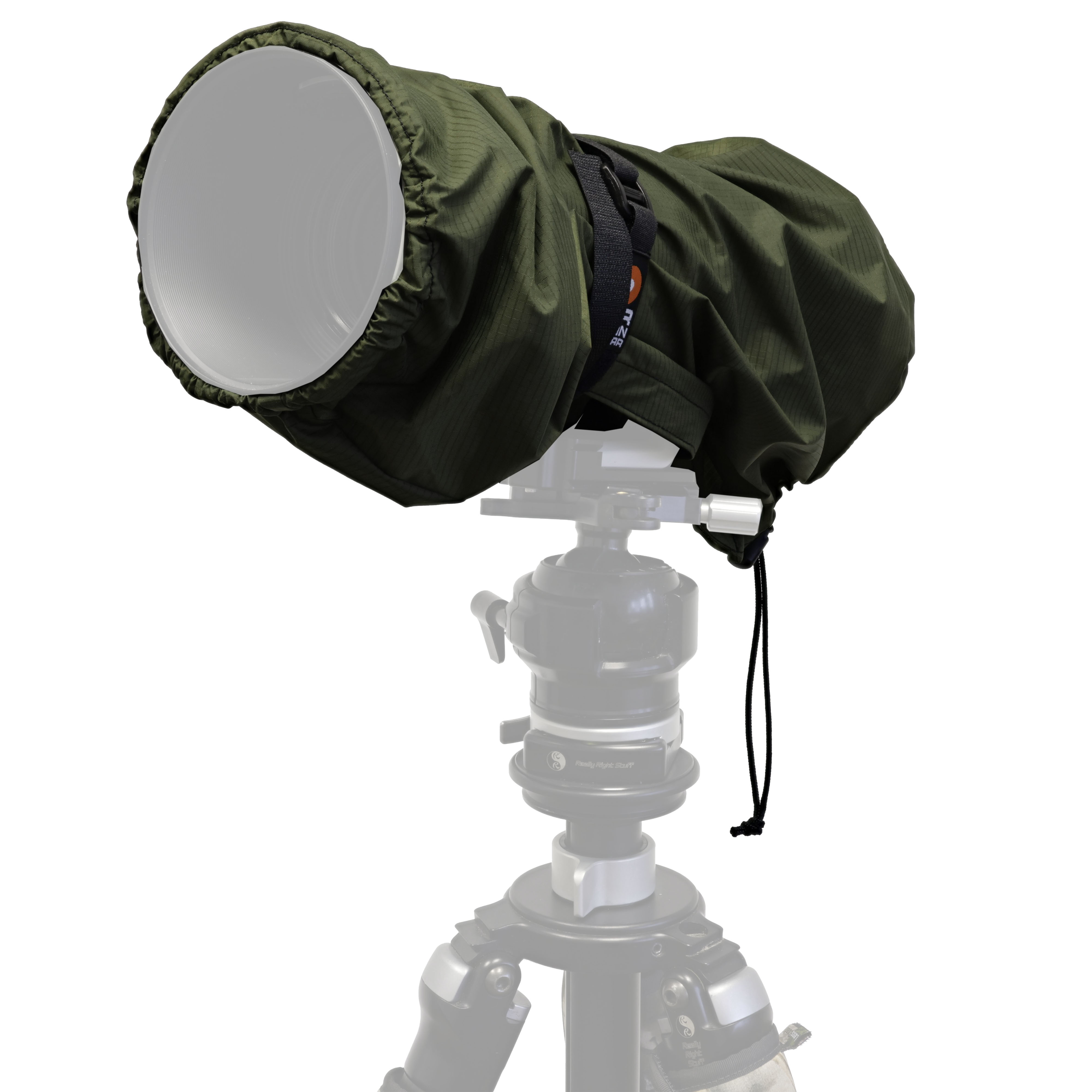 MR JAN GEAR Showercap  Protezione antipioggia per fotocamera e obiettivo kaki - ⌀ 14 cm,  lunghezza 52 cm - Regenschutz Größe: M ⌀ 14 cm, length 52 cm | LensCoat Colore/modello: Khaki