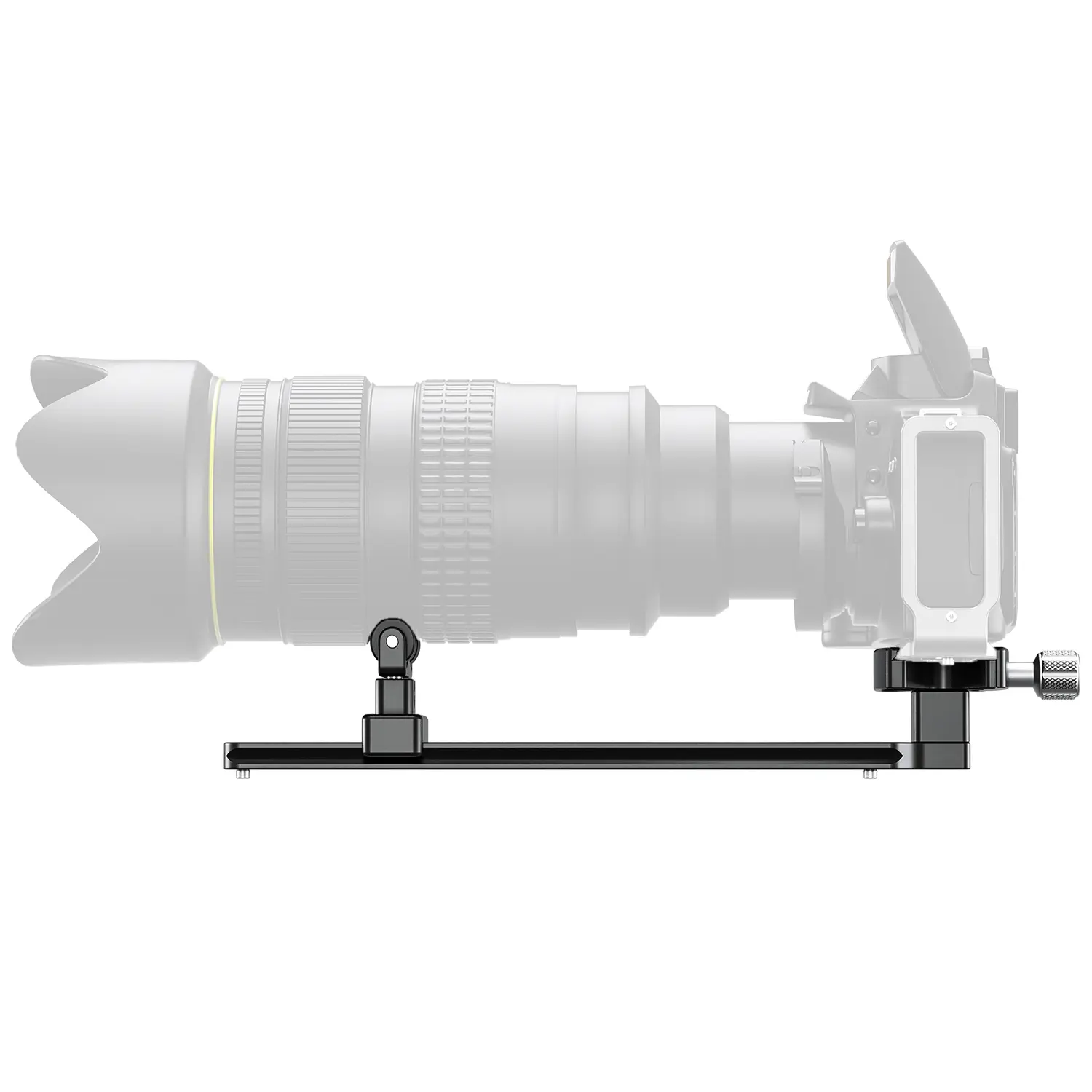 Leofoto VR-150LS rail téléobjectif à double pivot avec pince à dégagement rapide (295 mm de long)