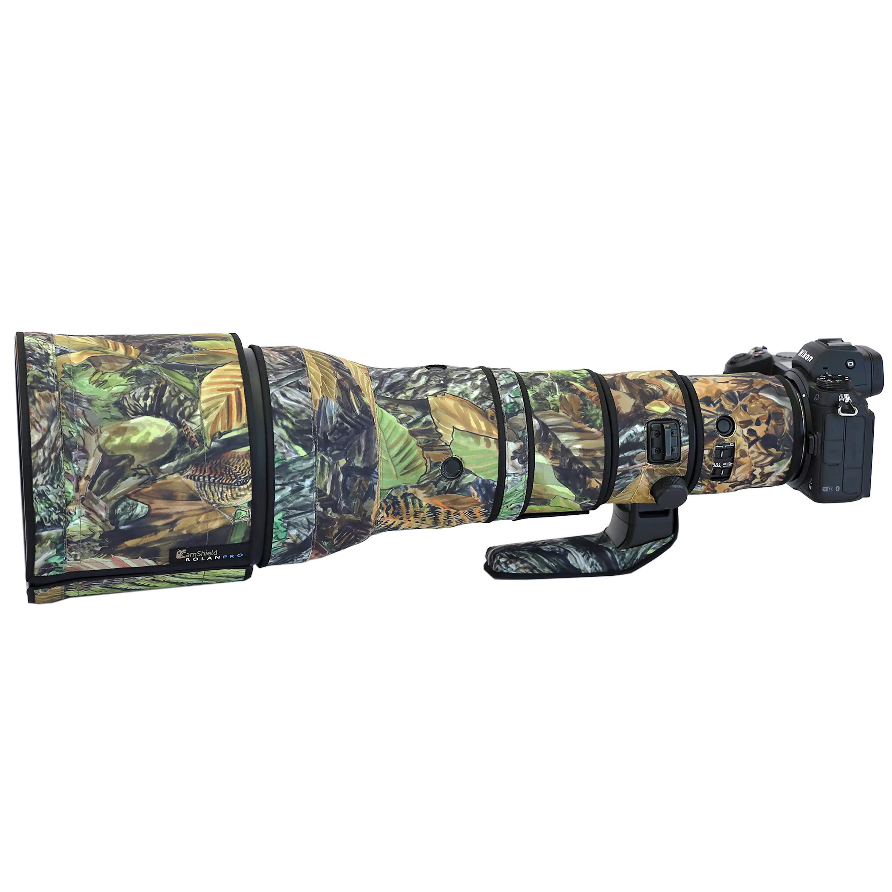 ROLANPRO Protezione per obiettivo Nikon Z 800mm f/6.3 VR S - Mimetico & Impermeabile