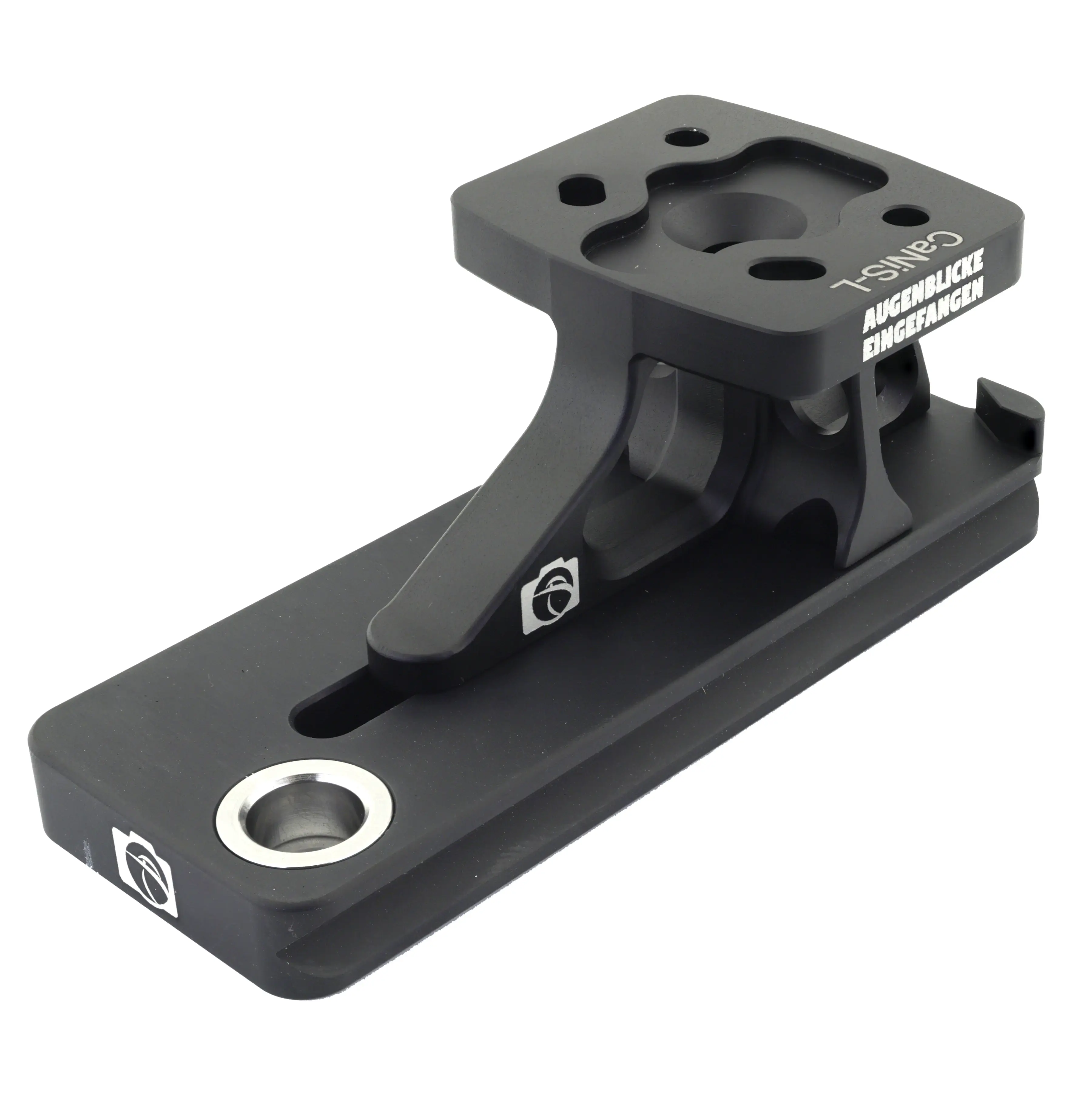 Modularer Objektiv-Ersatzfuß CaNiS-L 100 für Teleobjektive von Nikon-Canon-Sony-Sigma OP-100 (100 mm) 2 x QD  - CaNiS-L (hoch) - Objektiv-Platte: OP-100 (100 mm) 2 x QD  | Objektiv-Sockel: Canon / Nikon / Sony / Sigma (hoch)