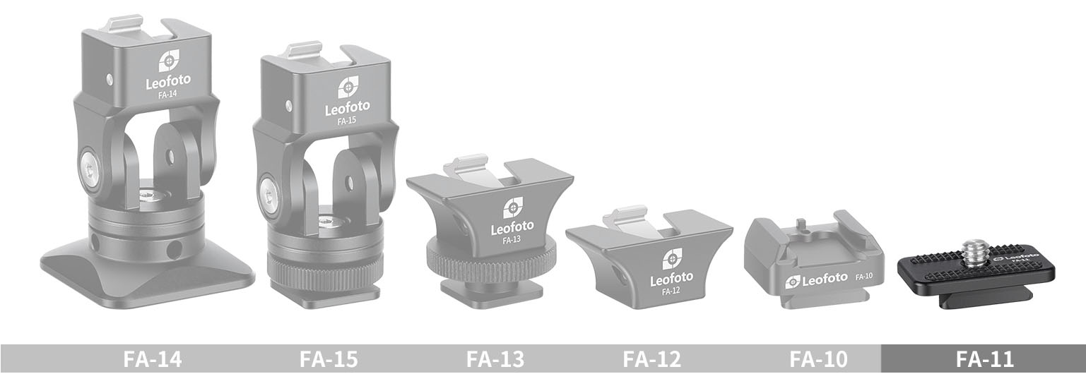 Leofoto FA-11 V quick release plate with 1/4" UNC inch thread