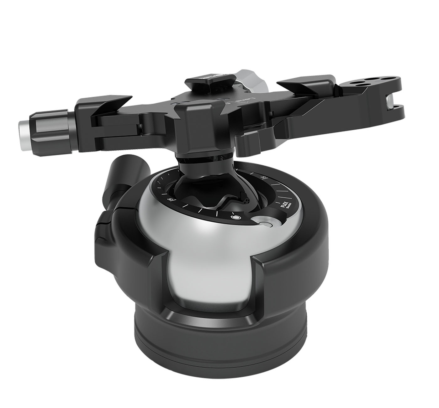 FLEXSHOOTER Mini Lever (Silver Edition) mit Hebelklemme silber eloxiert - Klemmtyp: Hebelklemmung | Kugelfarbe: silber eloxiert