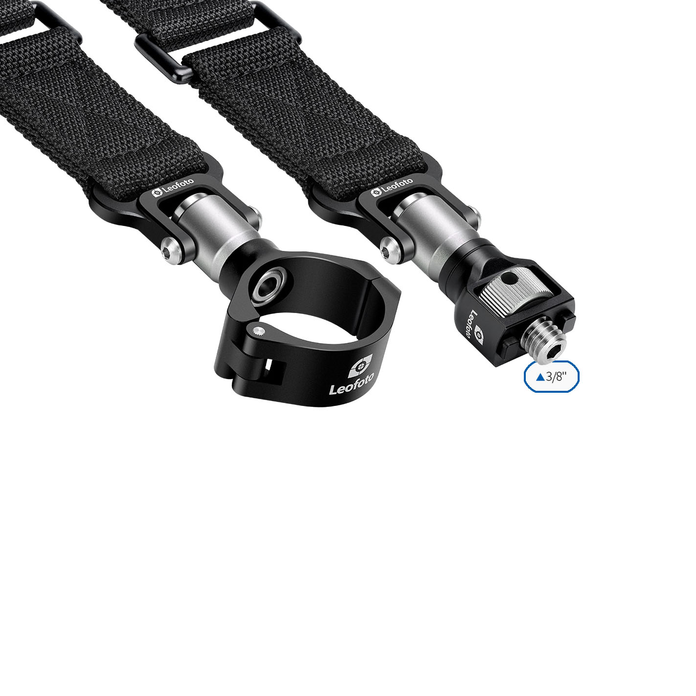 Leofoto Stativtragegurt LM für 3/8" UNC-Gewinde und Stativschelle 32 mm - Stativbeindurchmesser: 32 mm