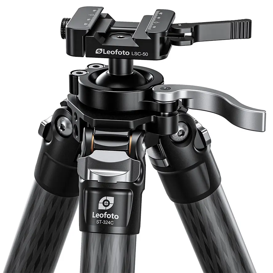 Leofoto ST-324C trípode de carbono de tres patas con rótula integrada (Arca y Picatinny)