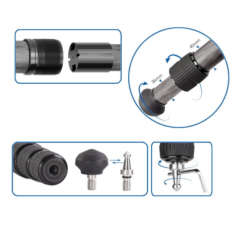 Leofoto LM-402C Summit carbon tripod