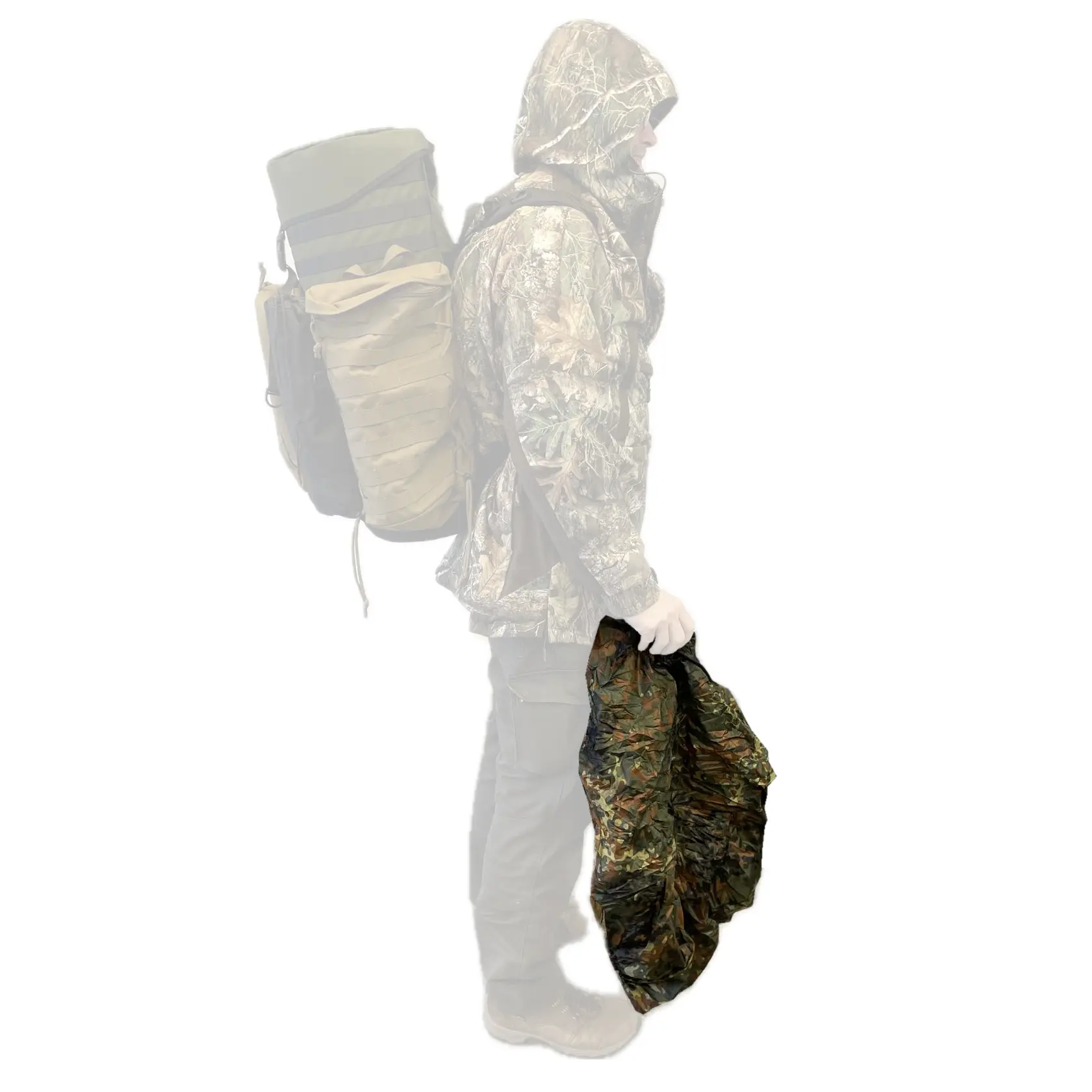 MIL-TEC backpack cover, rain & dust protection (up to 130 l | 60 x 95 cm) CCE camouflage - Pattern: CCE Tarn