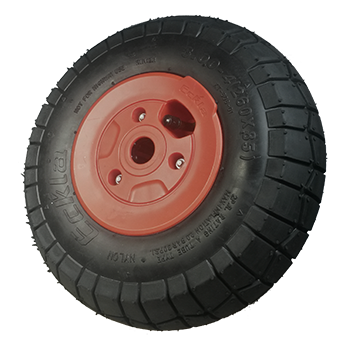 Eckla 07146 Ersatzrad260 mm (luftbereift & rollengelagert) - Rot