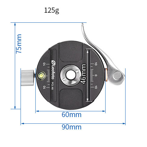Leofoto PCL-60 attacco rapido panoramico con piastra a sgancio rapido