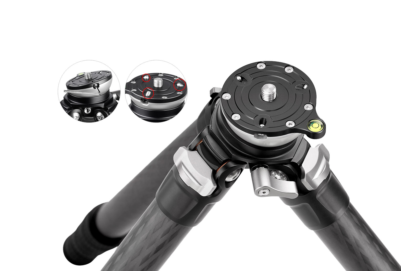 Leofoto LS-285CEX Ranger carbon tripod with integrated leveling