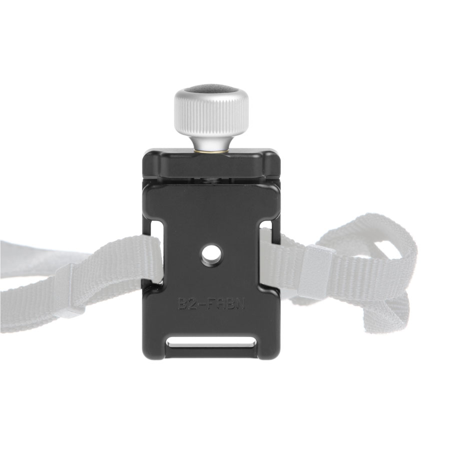 Really Right Stuff B2-FABN: Mini-Schnellwechselklemme mit 1/4" Gewindebohrung und 3 Gurtösen