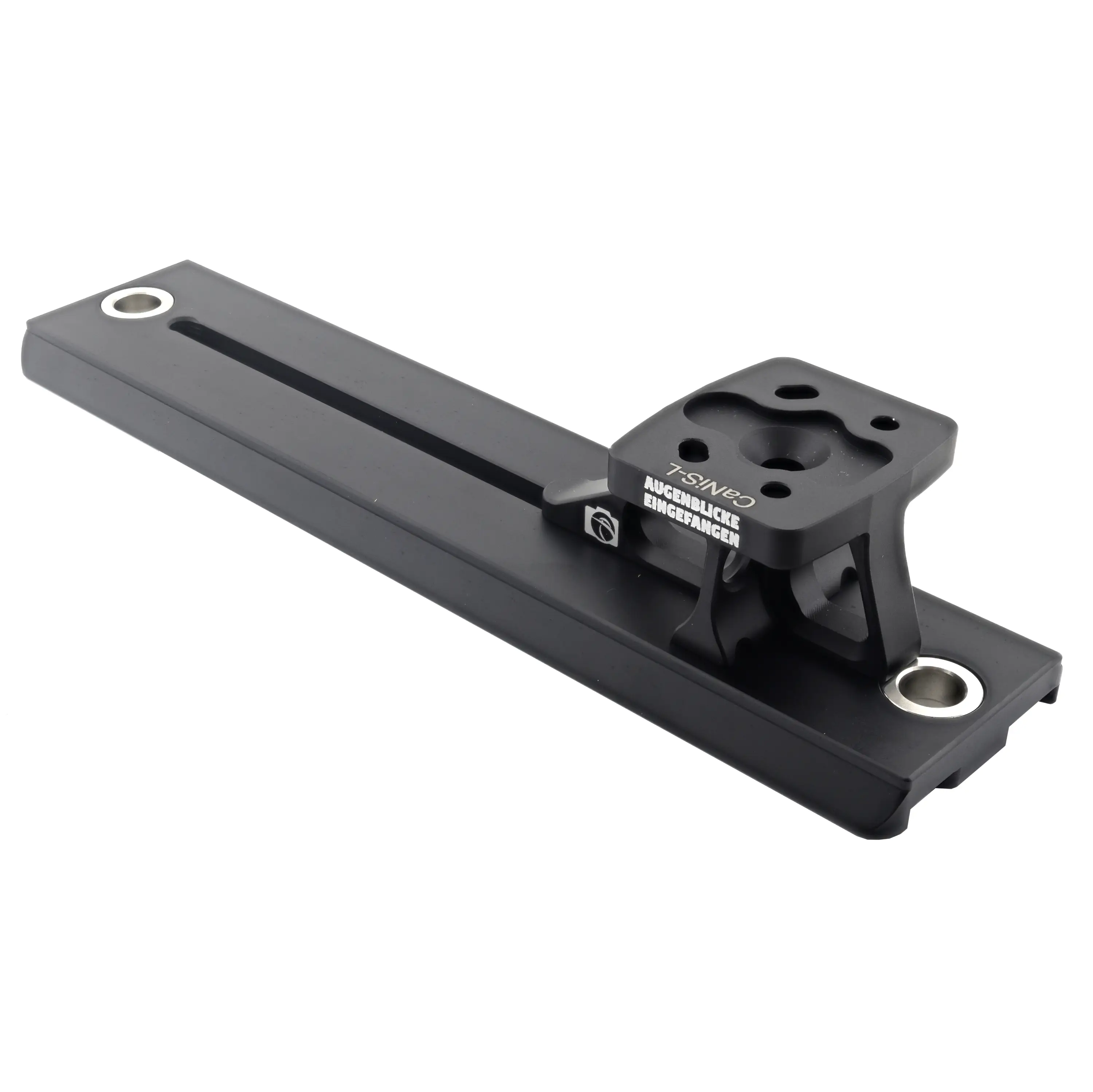 Modularer Objektiv-Ersatzfuß CaNiS-L 210 für Canon-Nikon-Sony-Sigma-Objektive mit 2 x QD-Aufnahme (Manfrotto/Sachtler Video Standard) CaNiS-L (hoch) - Videoplatte VP-210 (210 mm) 2 x QD