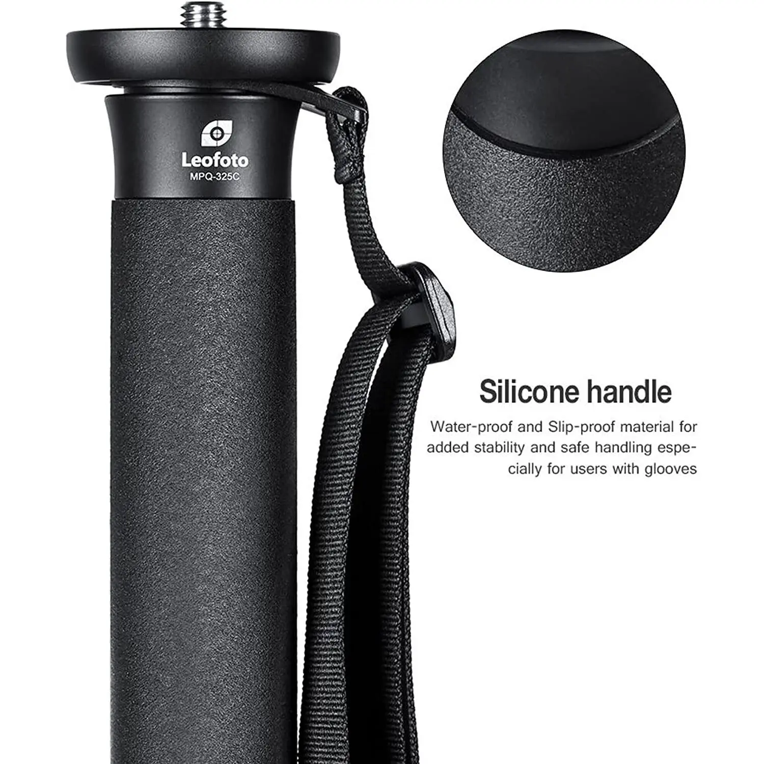 Leofoto MPQ-325C Black Einbein-Stativ aus Karbon